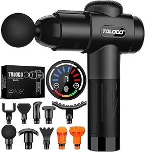 TOLOCO Massage Gun, Deep Tissue Back Massage for Athletes for Pain Relief