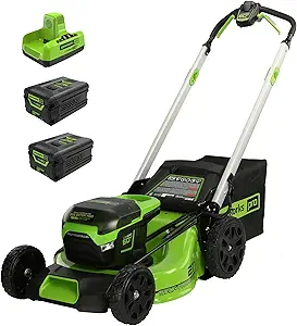 Greenworks 60V 21” Cordless (Self-Propelled) Lawn Mower (LED Lights + Aluminum