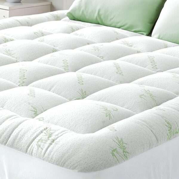 Ultra Soft Queen Size Mattress Topper - Viscose Made from Bamboo Pillow Top Mattr