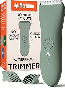 MERIDIAN Body Hair Trimmer for Men, Pubic Hair Trimmer Balls, Body