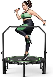 BCAN 450/550 LBS Foldable Mini Trampoline, 40"/48" Fitness Trampoline with Bunge