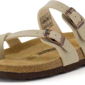CUSHIONAIRE Women's Luna Cork Footbed Sandal With +Comfort