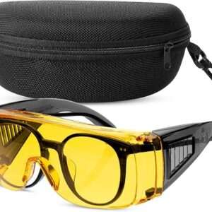 UNCO- Safety Goggles Over Glasses, Protective Goggles, Safety Goggles Anti Fog