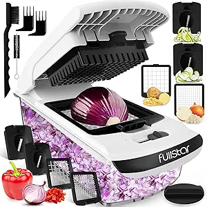 Fullstar Vegetable Chopper and Spiralizer - Food Chopper with Container