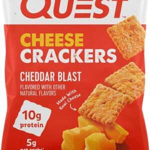 Quest Nutrition Cheese Crackers, Cheddar Blast, 10g Protein, 5g Net Carbs, 1g Sugar