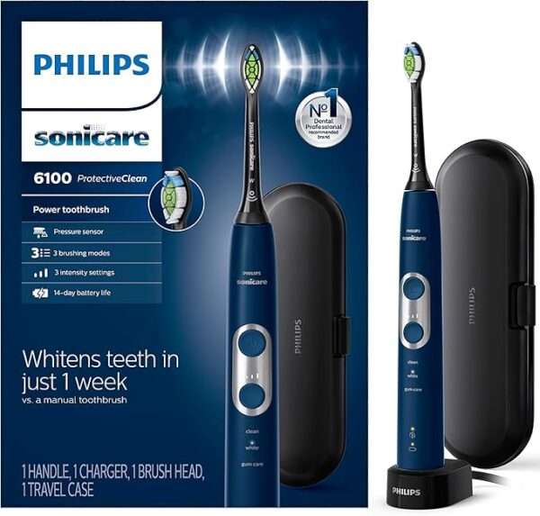 Philips Sonicare ProtectiveClean 6100 Rechargeable Electric Toothbrush, with Pressure