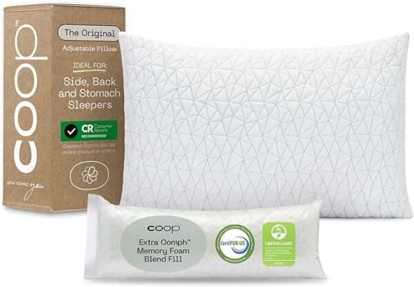 Coop Home Goods Original Adjustable Pillow, Queen Size Bed Pillows for Sleeping