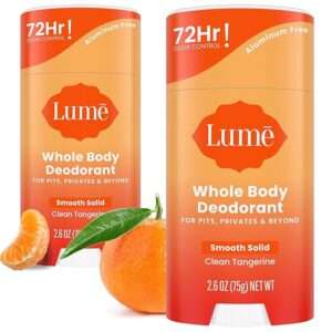 Lume Whole Body Deodorant - Smooth Solid Stick - 72 Hour Odor Control - Aluminu