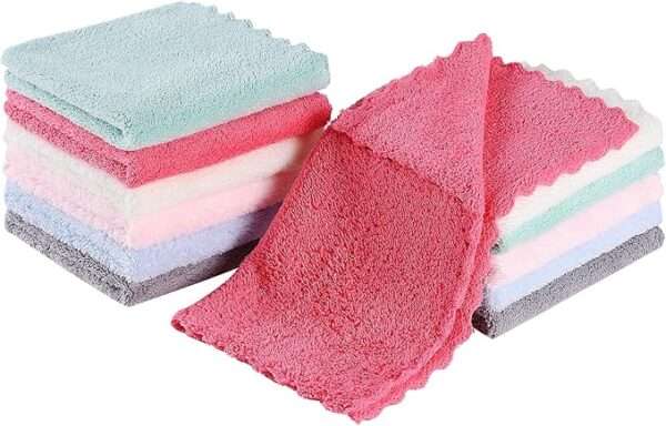 Slick- Baby Washcloths, 10"x10", 12 Pack, Colorful Wash Clothes for Baby, Washcloths
