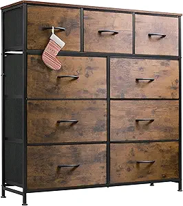 WLIVE 9-Drawer Dresser, Fabric Storage Tower for Bedroom, Hallway, Entryway