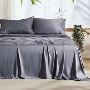 Bedsure Queen Sheet Set, Cooling Sheets for Queen Size Bed Set