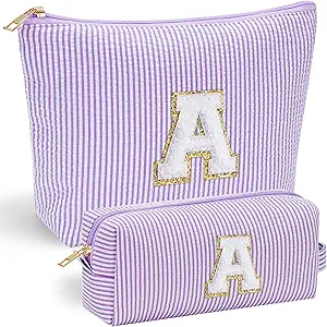 YOOLIFE Birthday Gifts for Kids - Personalized Monogram Makeup Bag