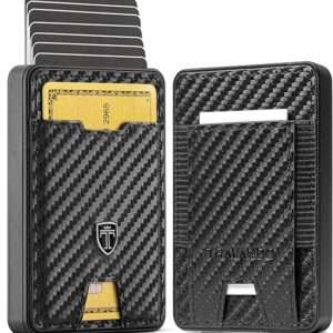 TRAVANDO Swype Slim Wallet for Men Metal RFID Blocking Mens Wallet Card Case