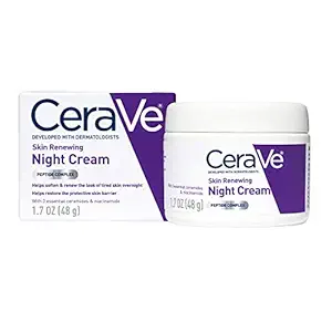 CeraVe Skin Renewing Night Cream, Niacinamide, Peptide Complex, and Hyaluronic
