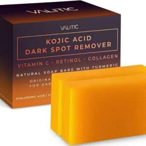 VALITIC Kojic Acid Dark Spot Remover Soap Bars with Vitamin C, Retinol, Collagen