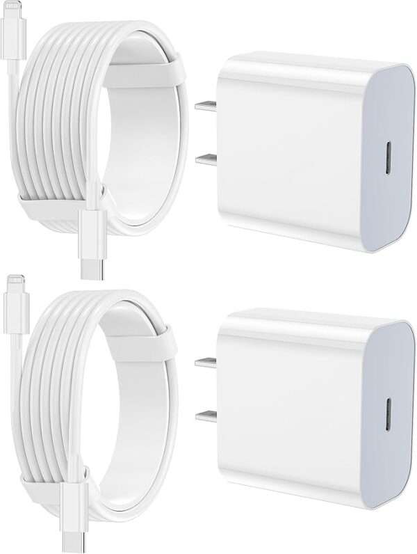iPhone Charger Fast Charging 2 Pack Type C Wall Charger Block with 2 Pack