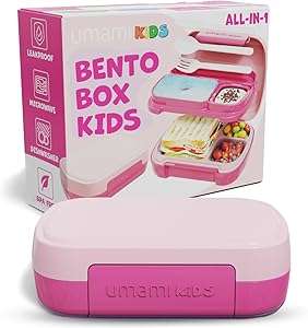 Umami All-in-1 Bento Box for Kids, Ice-pack & Utensils Included, 100% Leakproof