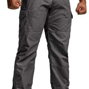 CQR Men's Tactical Pants, Water Resistant Ripstop Cargo Pants, Lightweight EDC