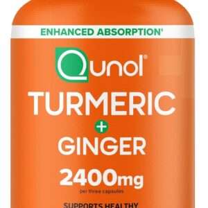 Qunol Turmeric Curcumin with Black Pepper & Ginger, 2400mg Turmeric
