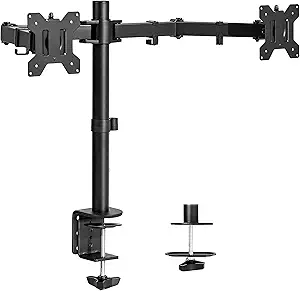 VIVO Dual Monitor Desk Mount, Heavy Duty Fully Adjustable Steel Stand, Holds