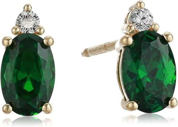 Amazon Essentials 18K Yellow Gold Plated Sterling Silver Stud Earrings (previously