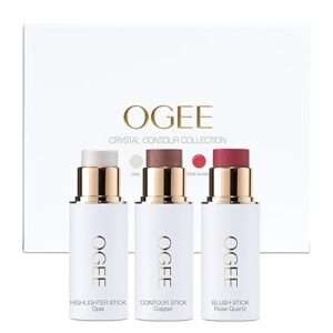 Ogee Face Stick Crystal Collection Trio - Contour Stick Makeup Collection - Certified