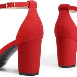 DREAM PAIRS Women's Chunk Low Heel Pump Sandals