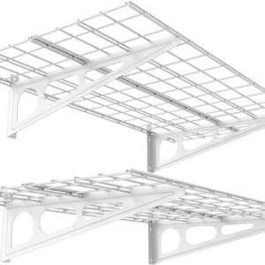 FLEXIMOUNTS 2-Pack 2x4ft 24-inch-by-48-inch Wall Shelf Garage Storage Rack Wall