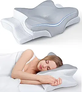 Ultra Pain Relief Cooling Pillow for Neck Support, Adjustable Cervical Pillow Cozy