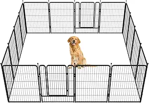 FXW Rollick Dog Playpen for Yard, RV Camping, 40 inch 16 Panels