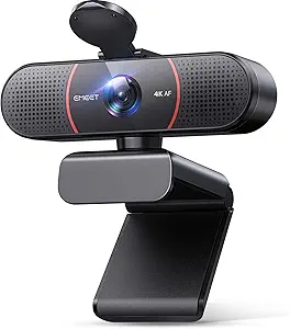 EMEET C960 4K Webcam for PC, 4K UHD Sony Sensor, PDAF Auto Focus, Dual AI Nois
