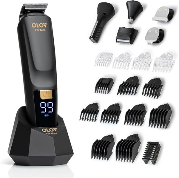 Beard Trimmer, 21 Piece All-in-One Mens Grooming Kit and Hair Clipper, Nose