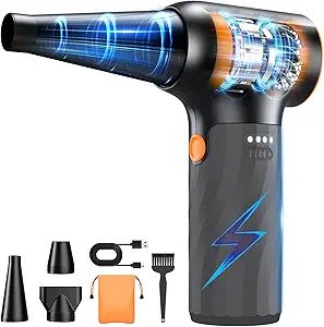 Compressed Air Duster, 260000RPM Cordless Electric Air Blower