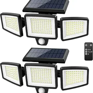 Tuffenough Solar Outdoor Lights 2500LM 210 LED Security Lights with Remote