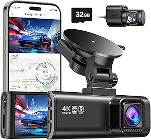 REDTIGER Dash Cam Front Rear, 4K/2.5K Full HD Dash Camera for Cars