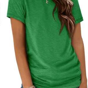 ATHMILE Womens T Shirt Summer Tops Short Sleeve Fashion Basic Casual Oversized