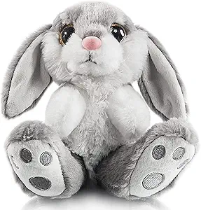 My OLi Easter Bunny Stuffed Animal Plush 8.5" Rabbit Stuffed Bunny with Floppy