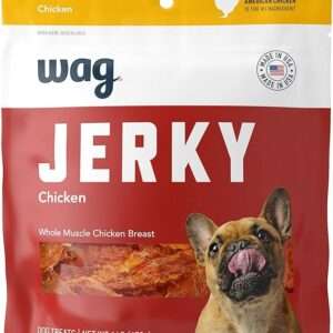 Amazon Brand – Wag Chewy Whole Muscle American Jerky Made in USA Dog