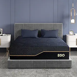 EGOHOME 14 Inch King Size Memory Foam Mattress for Back Pain, Cooling Copper