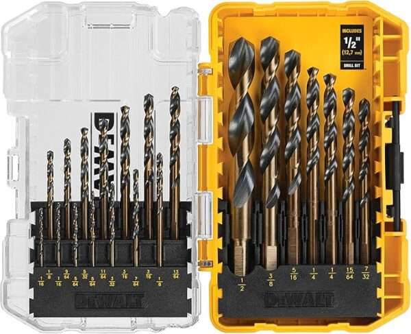 DEWALT Drill Bit Set, 21-Piece, 135 Degree Split Point, 31 Degree Helix