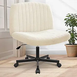 Orange Factory Criss Cross Chair with Wheels Comfy Cross Legged Office