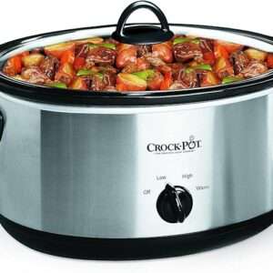 Crock-Pot 7 Quart Oval Manual Slow Cooker, Stainless Steel (SCV700