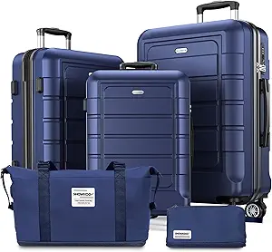 SHOWKOO Luggage Sets Expandable PC+ABS Durable Suitcase Double Wheels TSA
