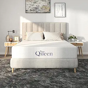 NapQueen 8 Inch Queen Size Mattress, Bamboo Charcoal Memory Foam