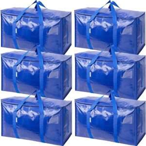 TICONN 6 Pack Extra Large Moving Bags with Zippers & Carrying Handles, Heavy