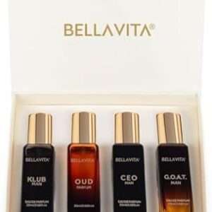 BellaVita Luxury Perfume for Men Gift Set (4 x 20ml) | Gifts for Men |