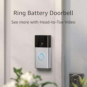 Ring Battery Doorbell, Head-to-Toe Video, Live View with Two-Way Talk
