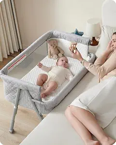 Bassinet Bedside Sleeper, Baby Crib for Newborn, Baby Bassinets