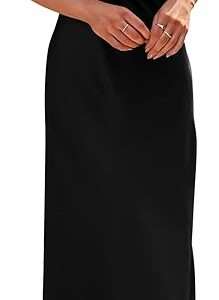 PRETTYGARDEN Women's 2025 Summer Satin Dress Elegant Sleeveless