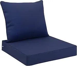 Favoyard Outdoor Seat Cushion Set 24 x 24 Inch Waterproof & Fade Resistant Patio